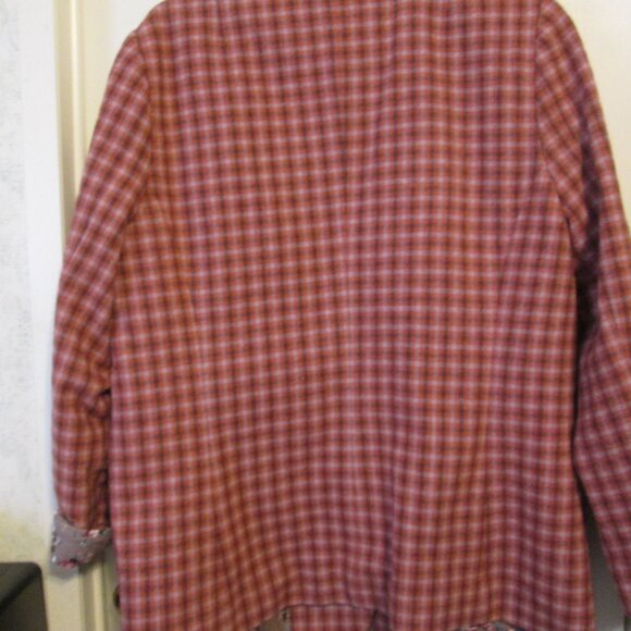 Women's Sundance Lisa Pink Plaid Blazer Size Medium - Picture 8 of 11